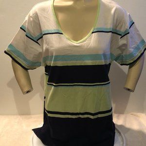 NWT STRIPED TSHIRT WITH ROUND NECK SIZE 14/16 (1X)
